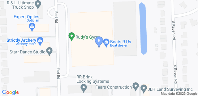 Map to Rudy's Jiujitsu Club